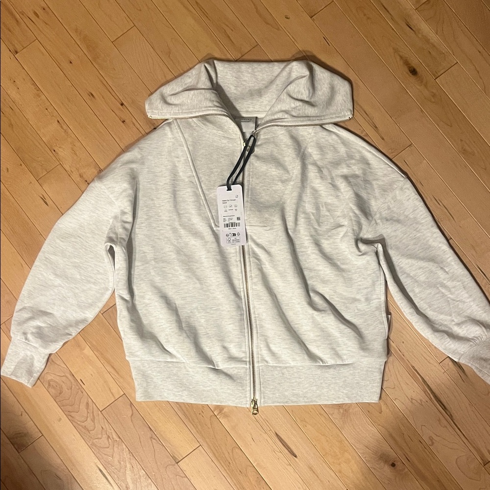 Varley Gray Zip-Up Hoodie